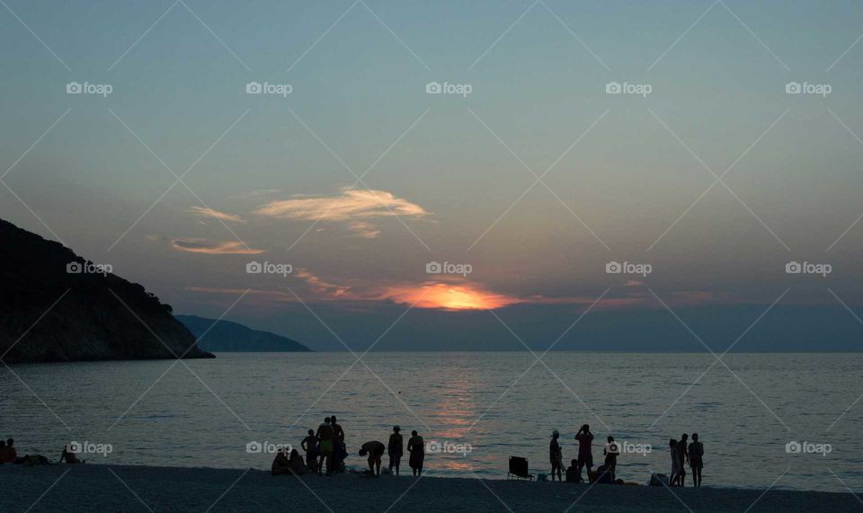 Sunset Myrtos Beach