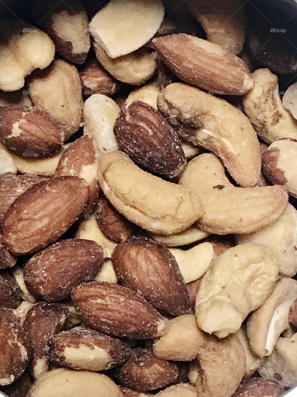 Healthy salted mixed nuts
