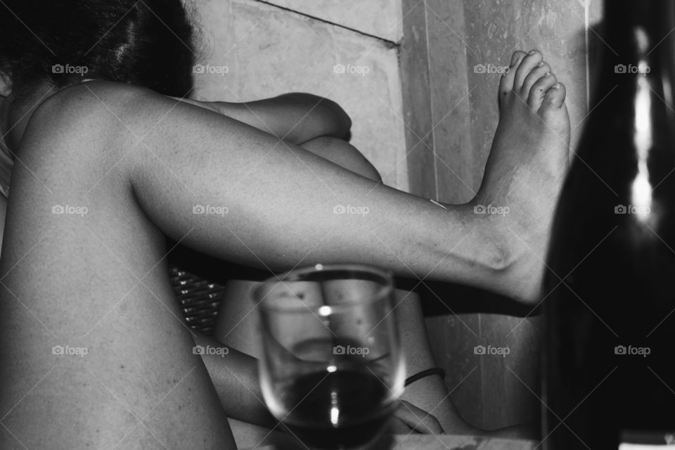 Monochrome, Nude, People, Woman, Adult