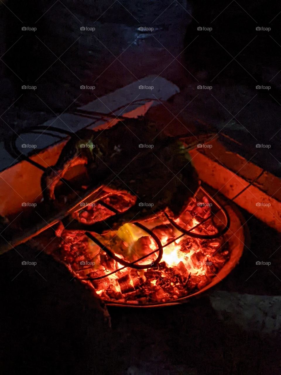 grilling chicken on new year's eve🐓🍗🥩