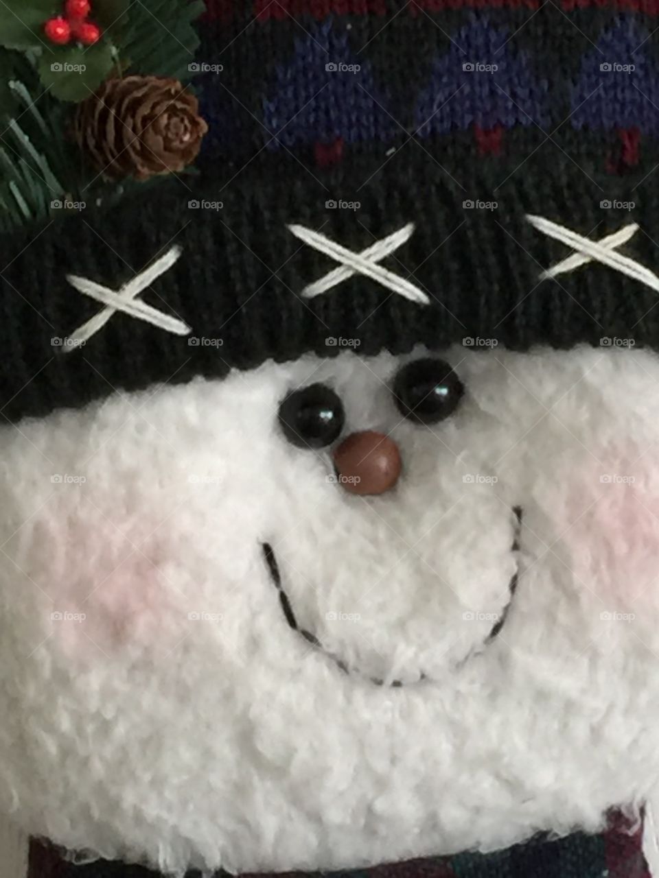 Smiling snowman decor