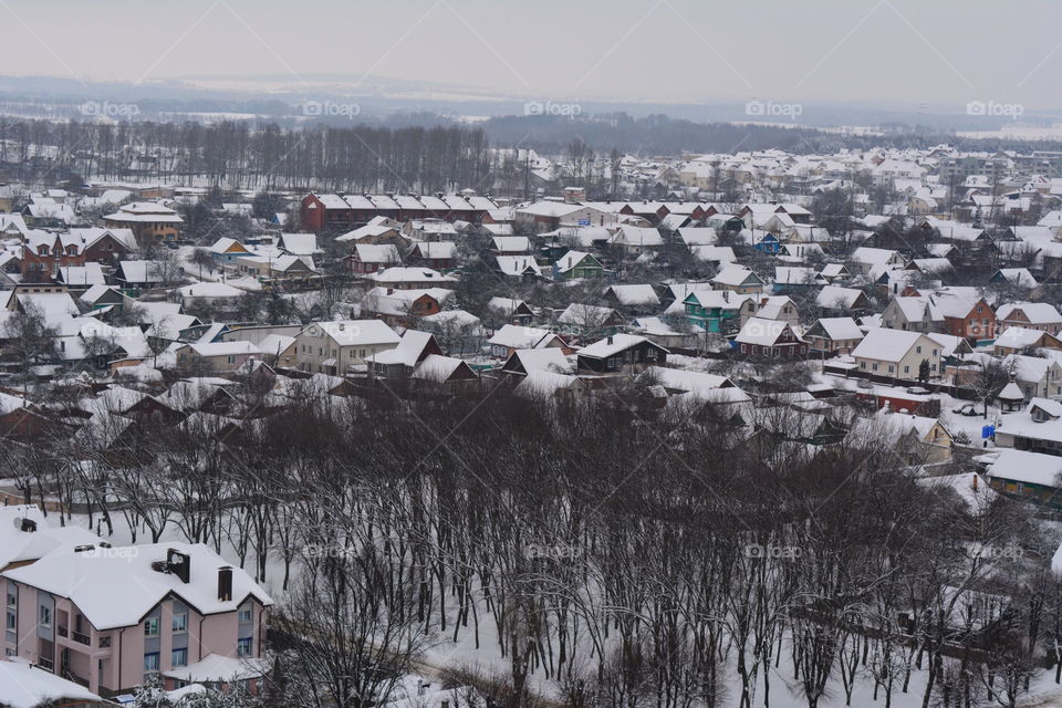 House, Town, City, Winter, Snow