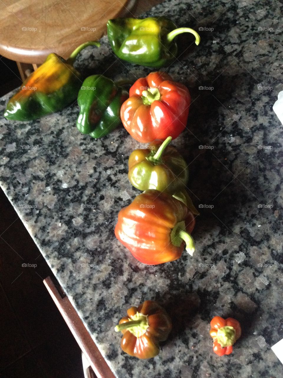 Organically grown peppers. Hungarian and Bell peppers so yummy 