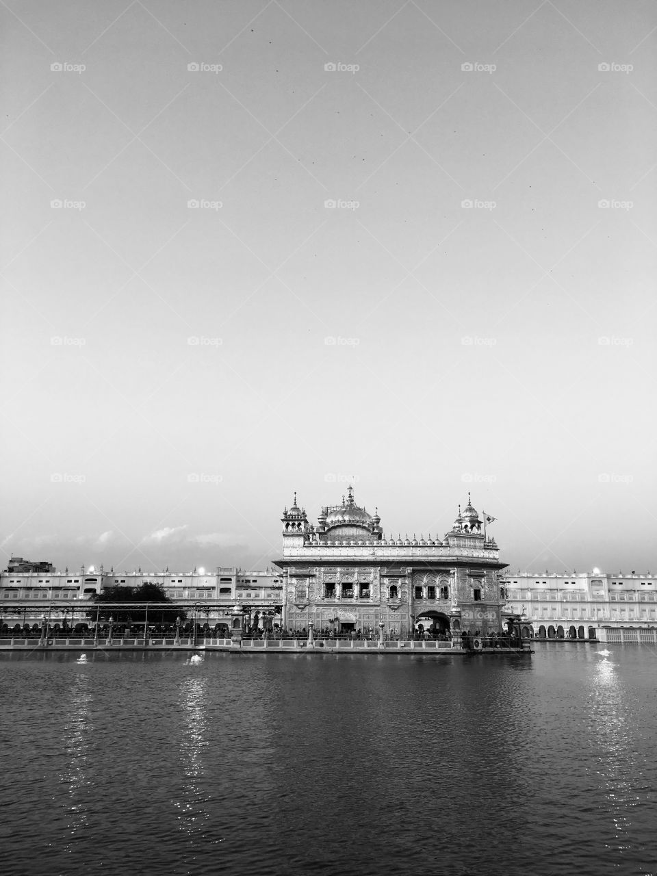 Black&white Goldentemple amritsar it’s holy place and related to sikh religion 