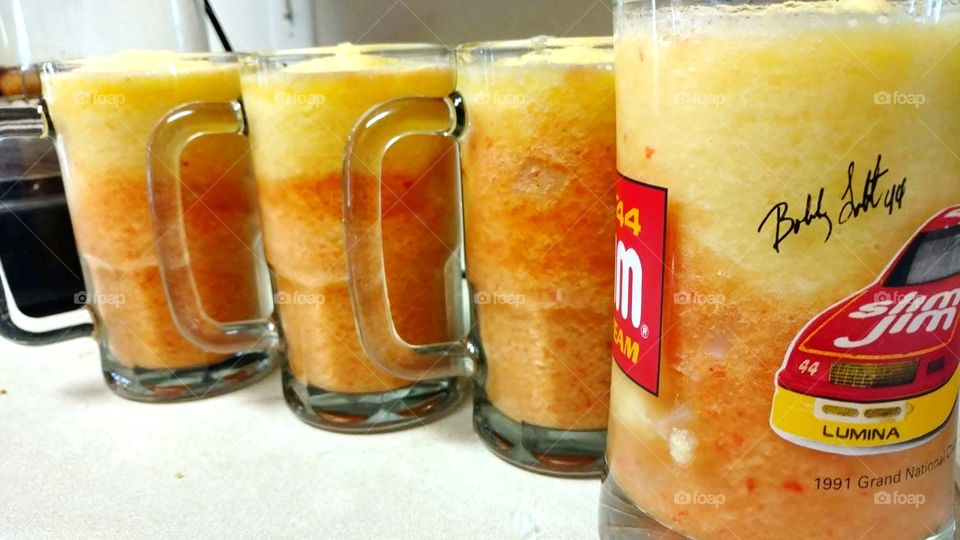layered frozen drink
