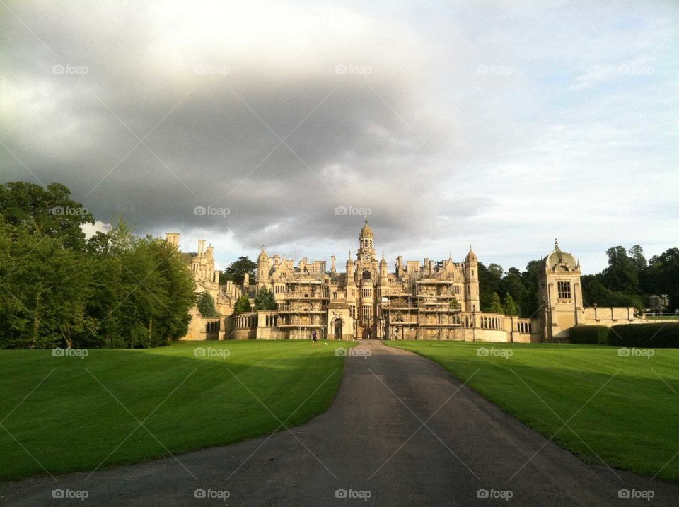 Harlaxton Manor from a distance