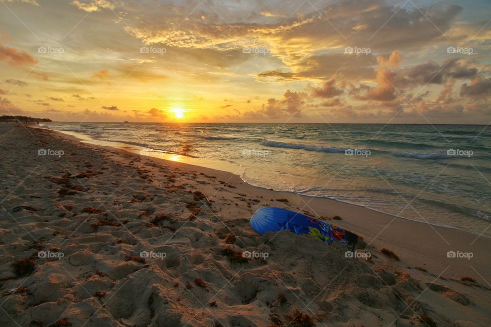 surf table under sand in the beach