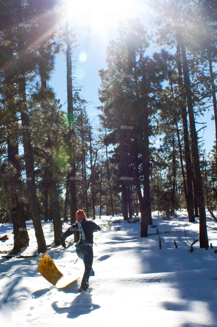 Running in the snow