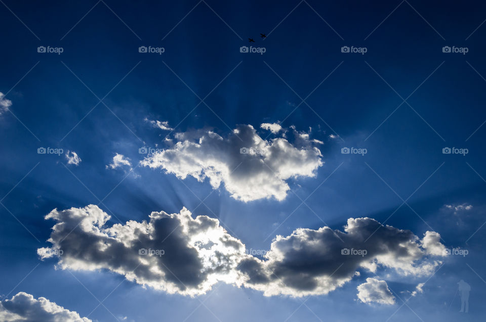 Clouds with rays