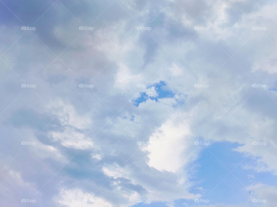 blue sky with white clouds