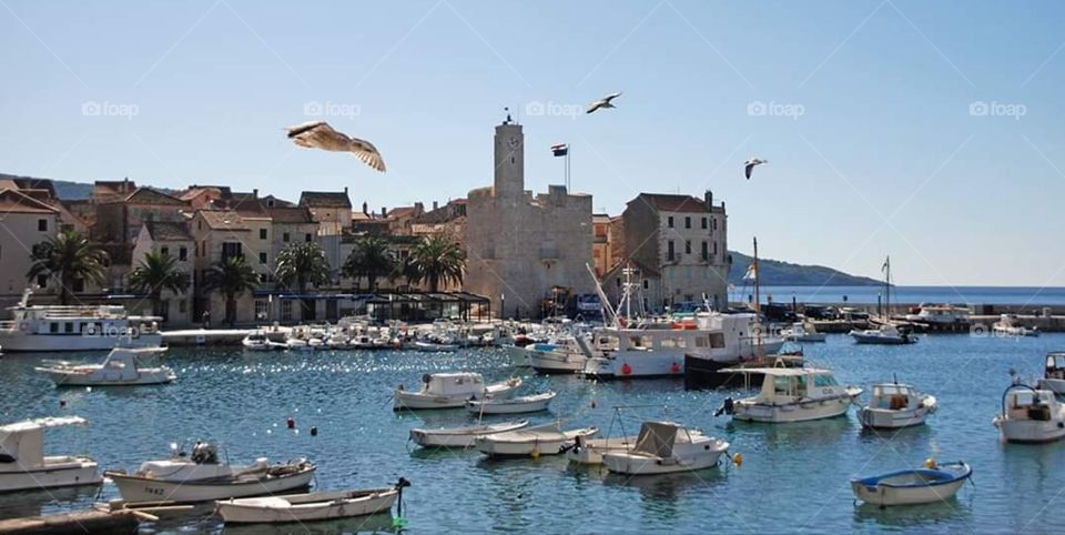 Komiža is a small town in which I live now
located on the island of Vis