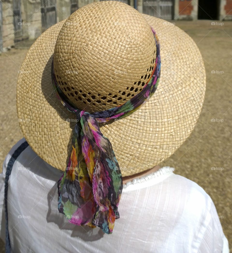 Woman. Straw hat