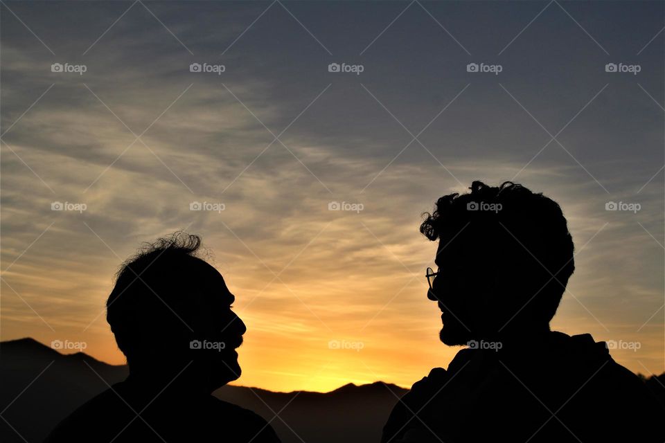 father and his son in the North of Iran