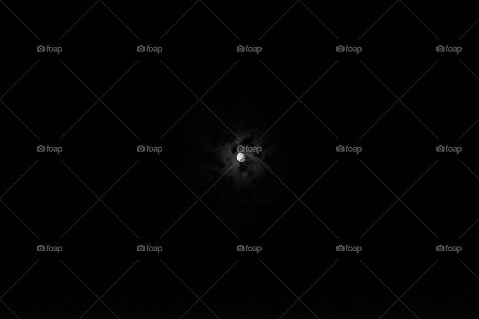 Moon on a cloudy night