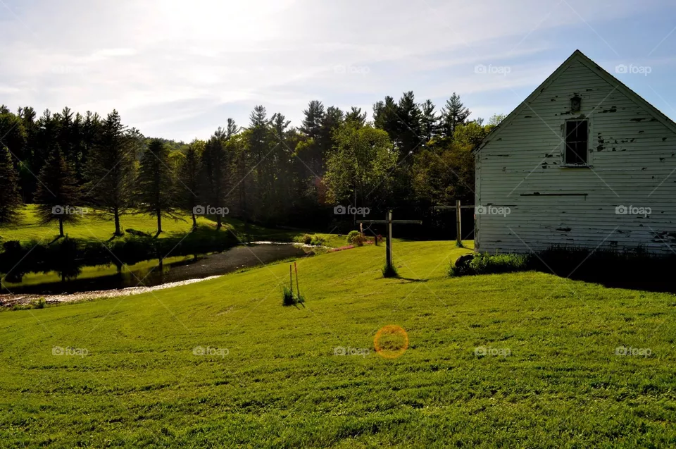 Landscape, Barn, No Person, Tree, Farm