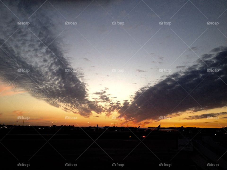 Angel wings clouds 