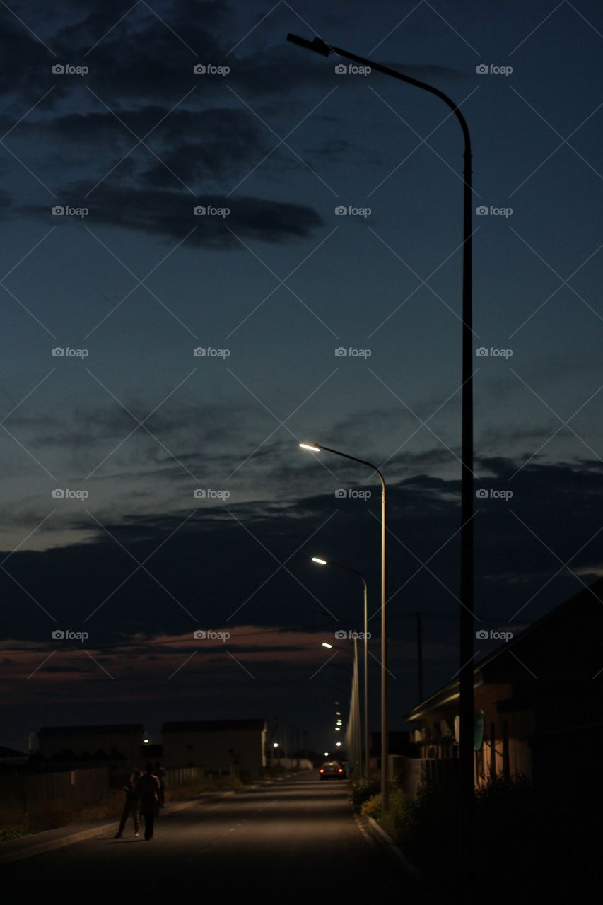 Road in a small town