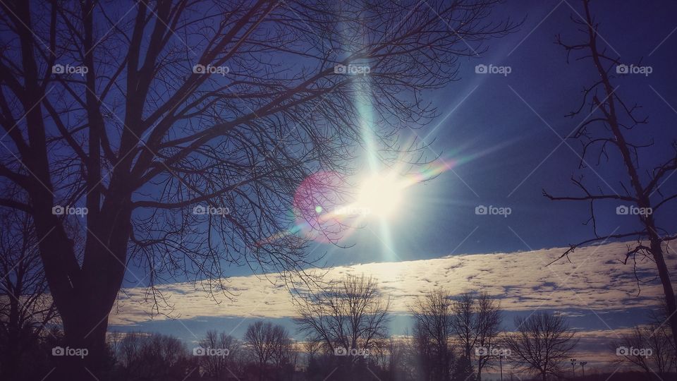 Scenic view of mountain in winter