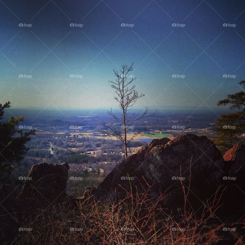 Hiking at crowder's mountain 