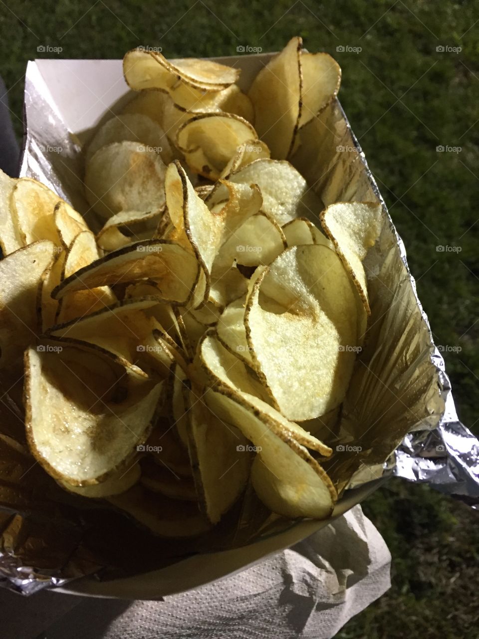 Ribbon fries from a food truck. Delicious!