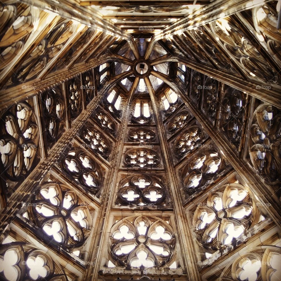 Cologne cathedral spire. Taken from inside one of the spires 