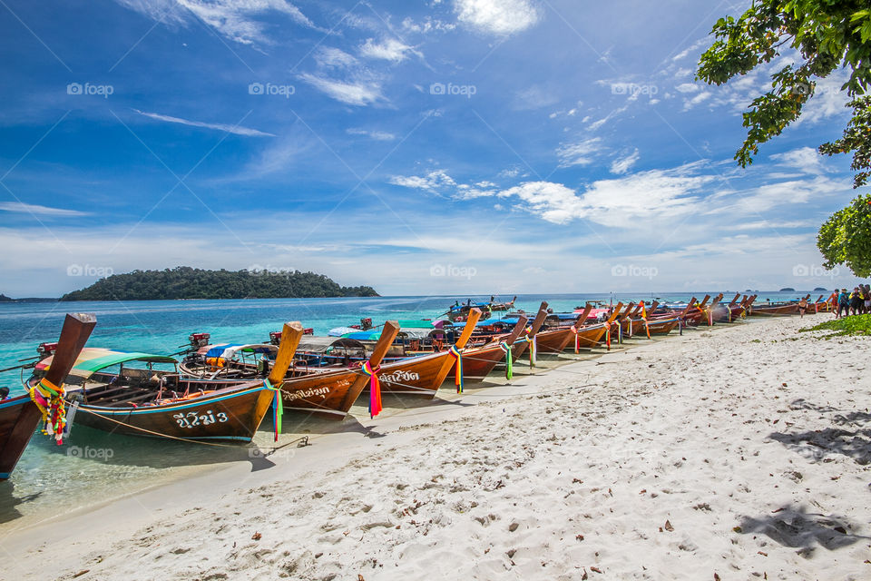 Boats on beach