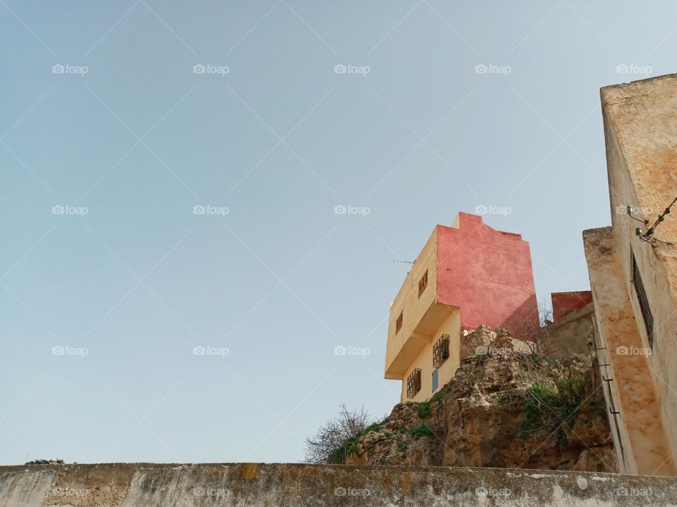 Ancien building in village Bhalil of morocco