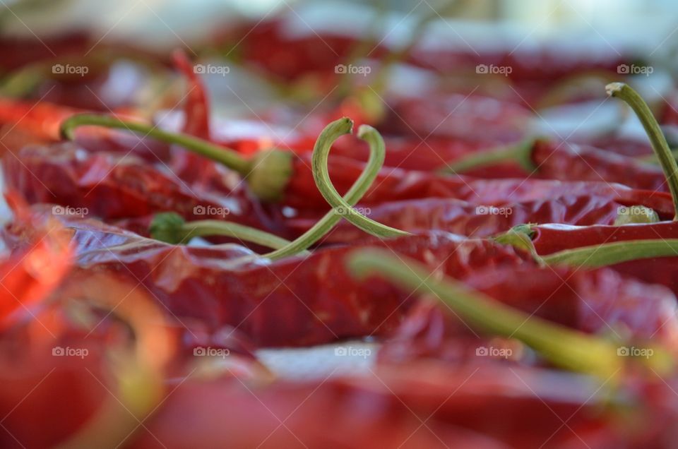 Dried red peppers. Over time, there will be a heart. :)