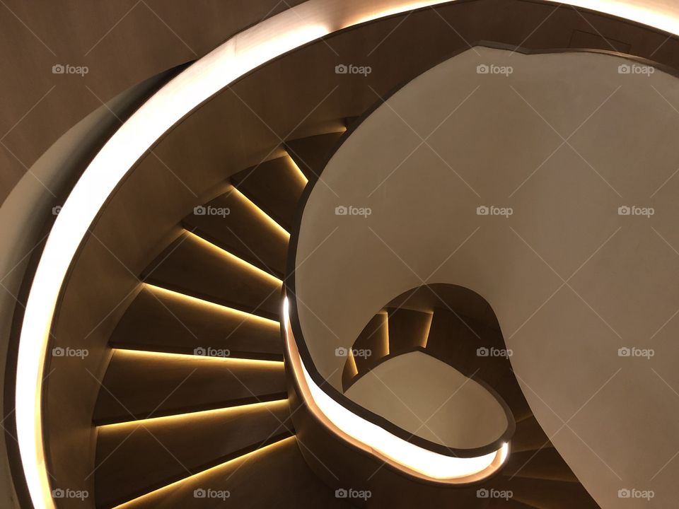 Spiral staircase top view 