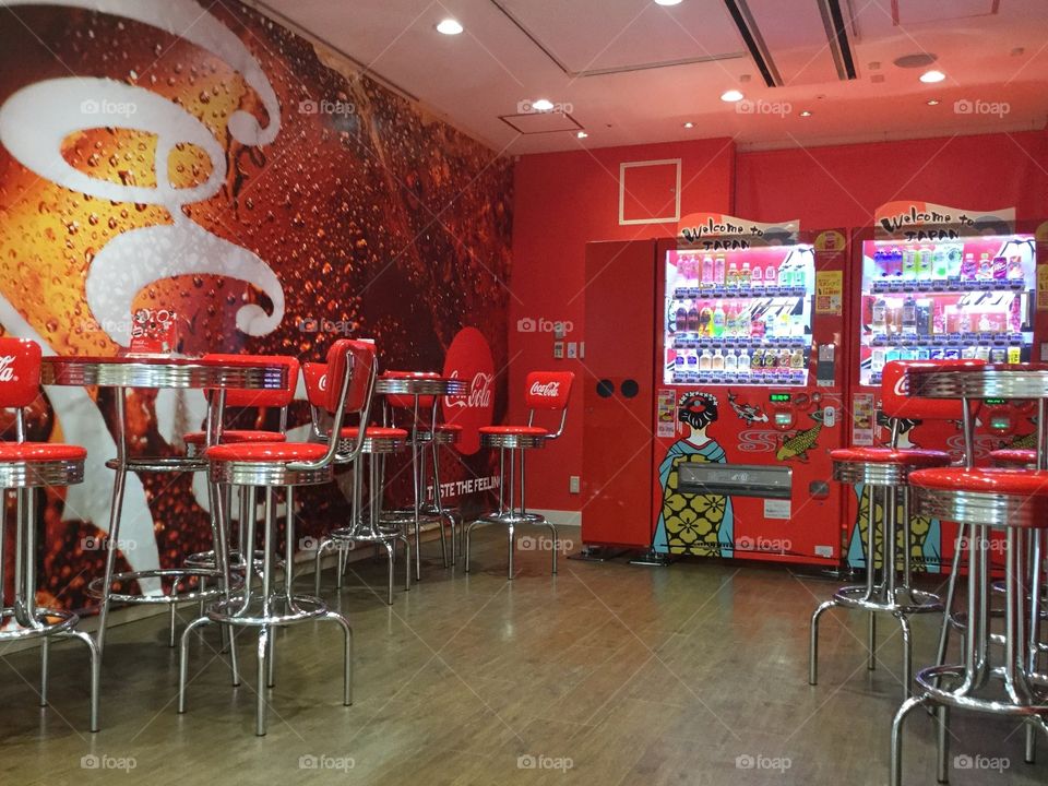Coca Cola drink vending machine in Odaiba, Japan