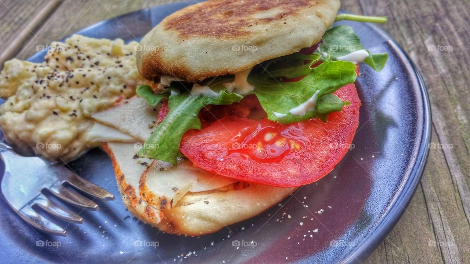 Food. Turkey and Tomato Sandwich 