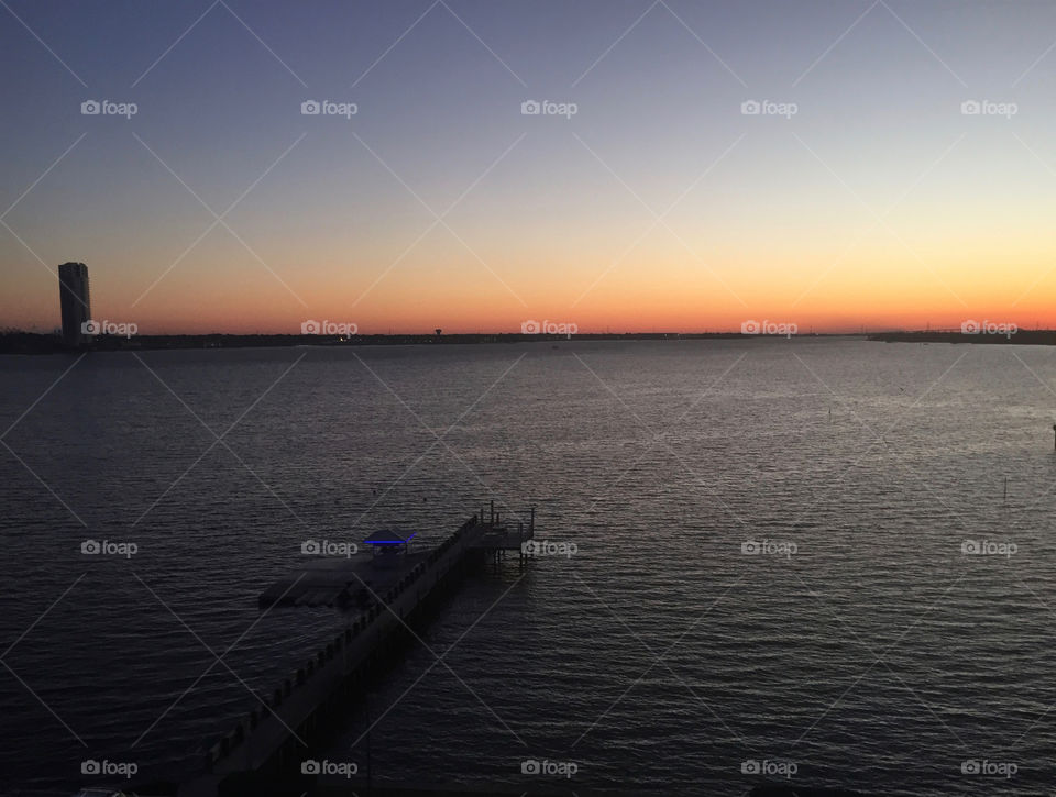 Sunset in Clear lake