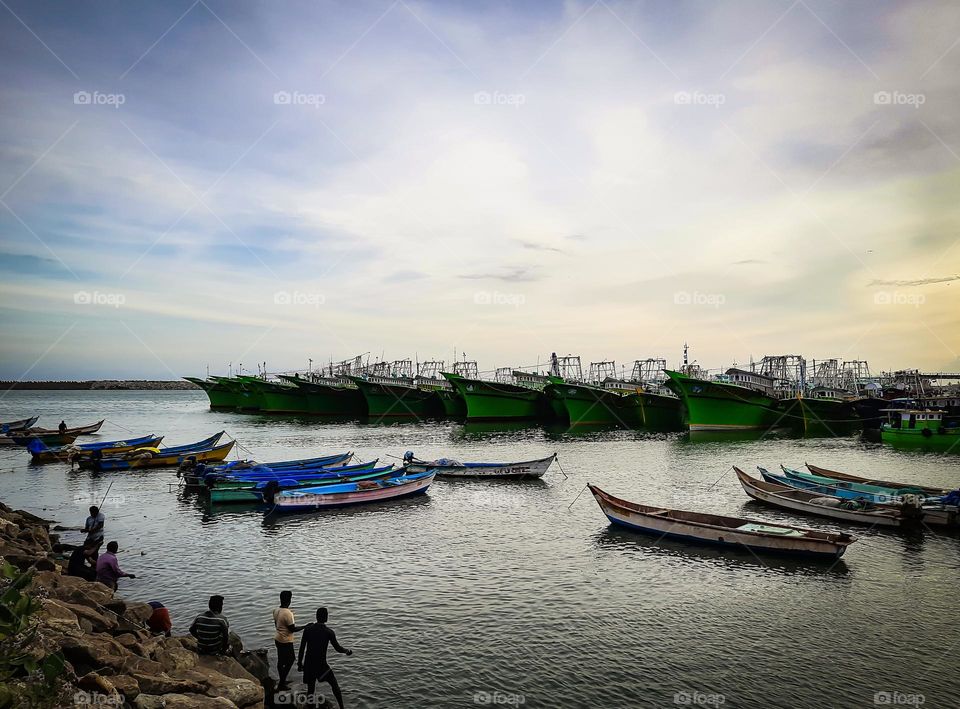 Fishing Boats and People