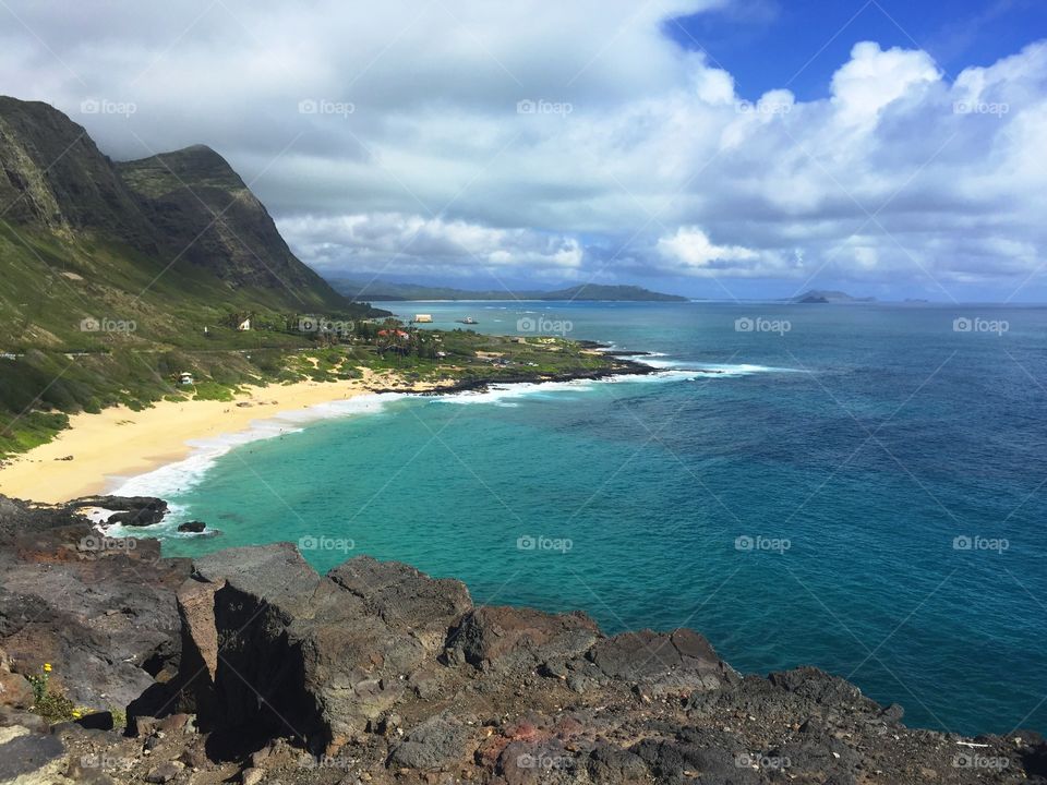 View from Waimanalo, Oahu, Hawaii
