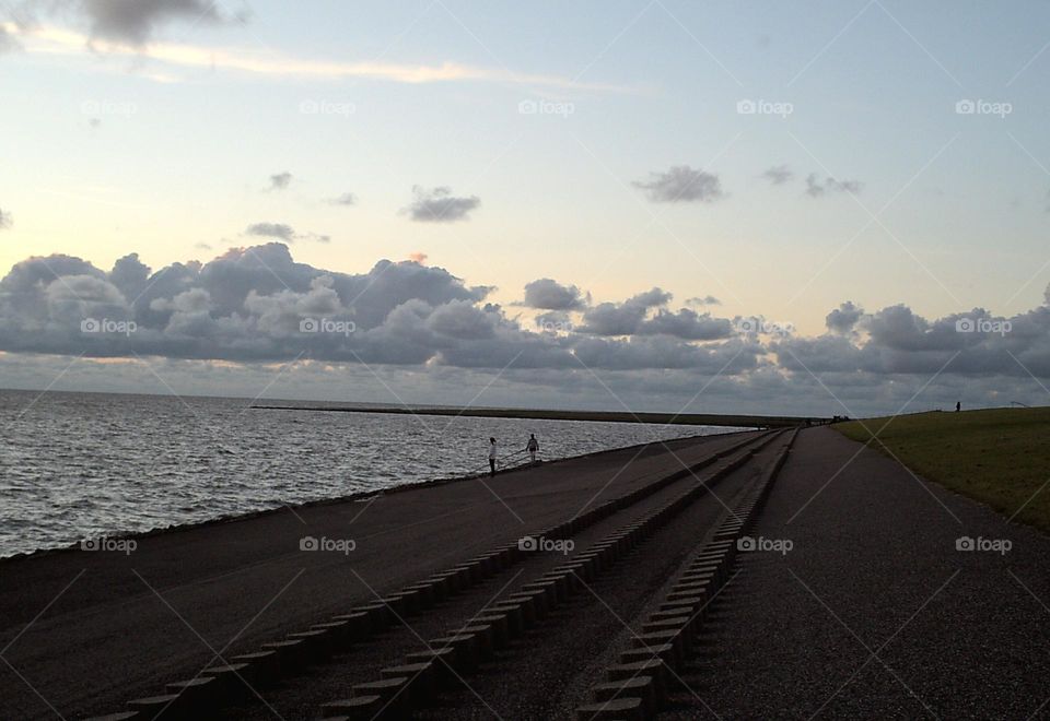 sunset at the northsea