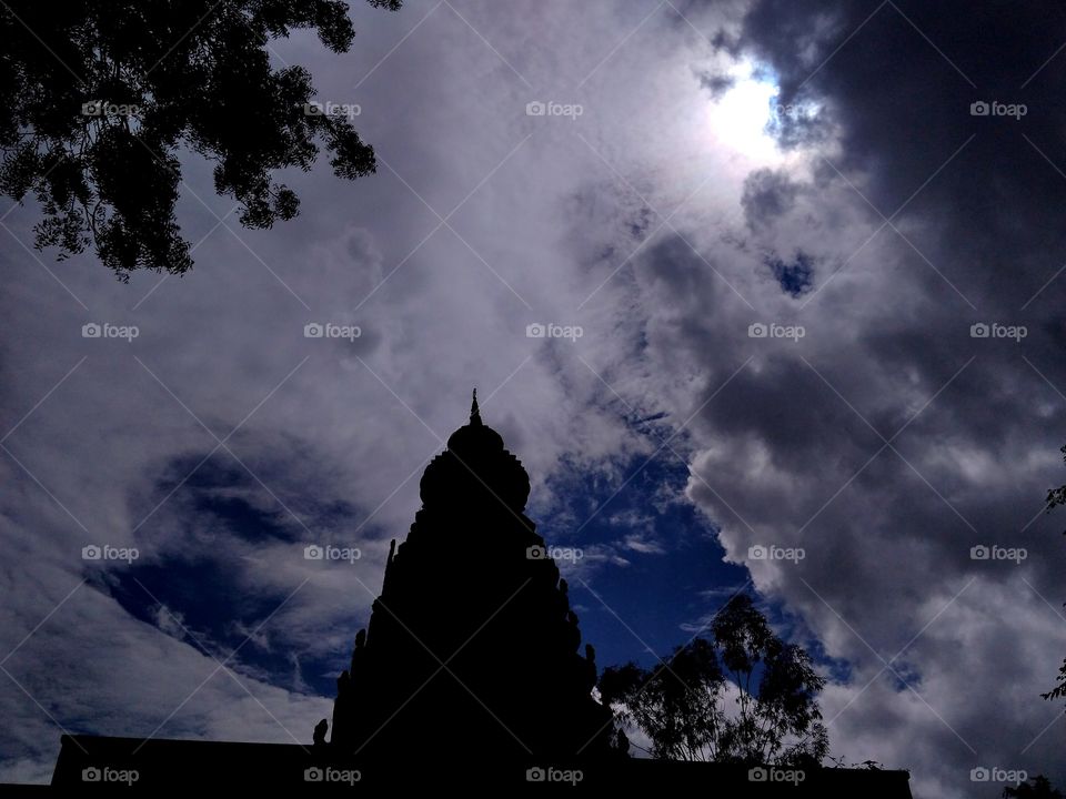 temple and the sky