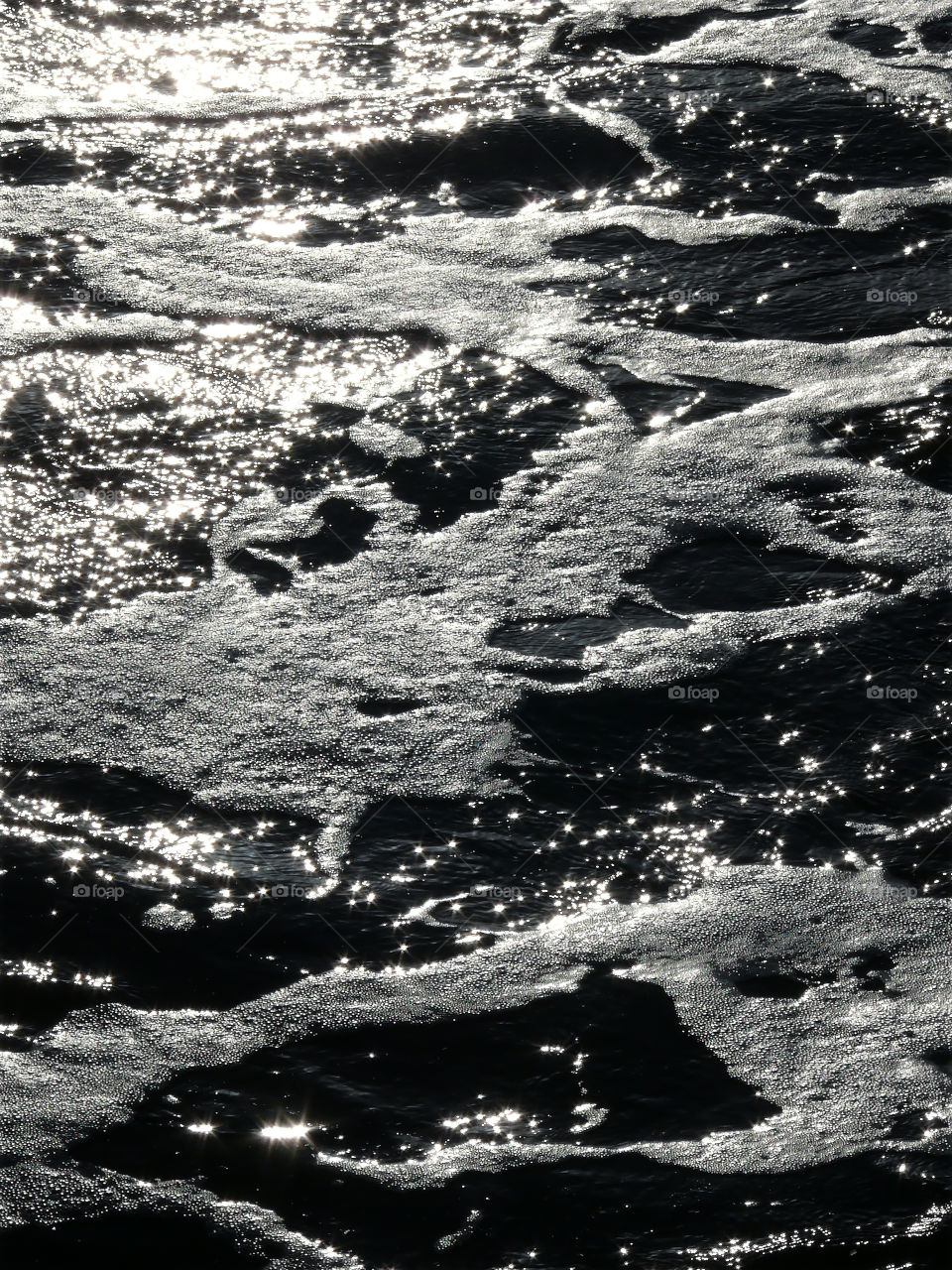 Full frame shot of sea reflecting sunlight in Niechorze, Poland.