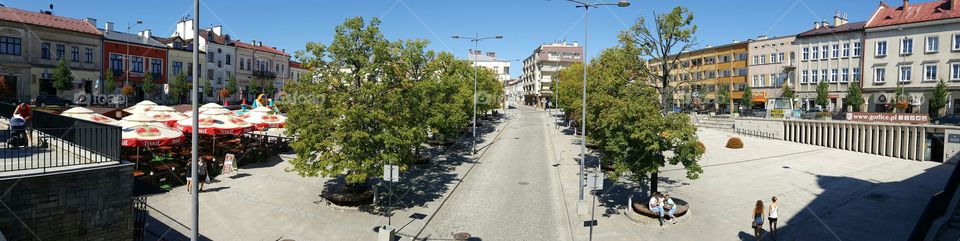 Panoramic view on Gorlice town centre