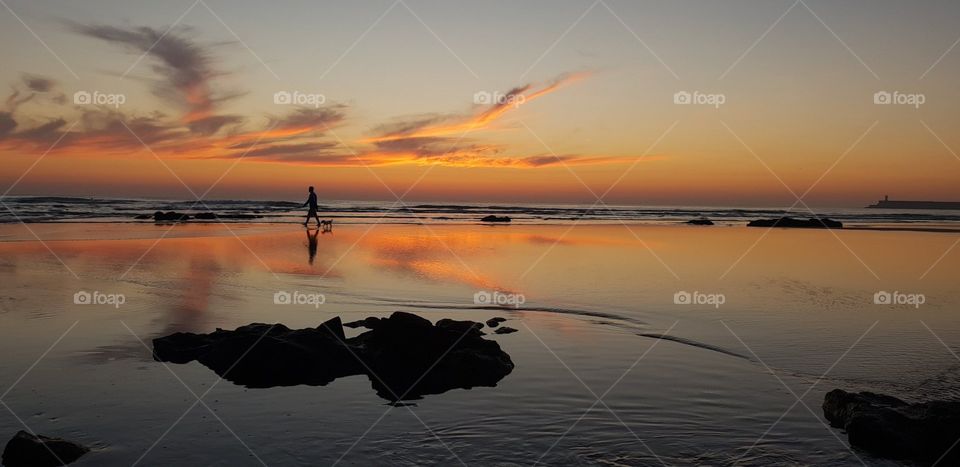 1 Janeiro, primeiro pôr do sol na Praia de Matosinhos