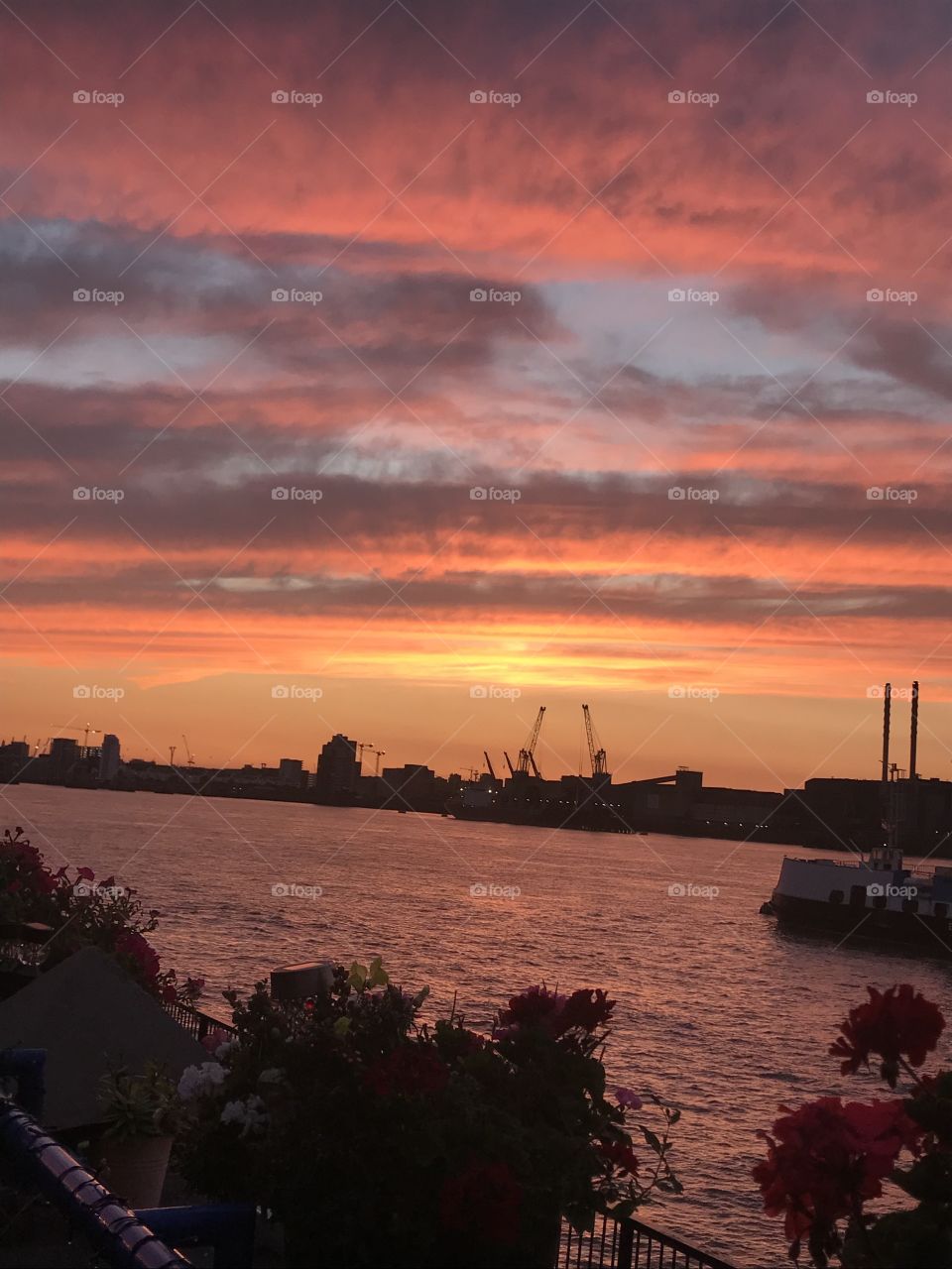 Beautiful sky over the Thames