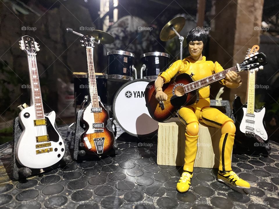 Action figure in action