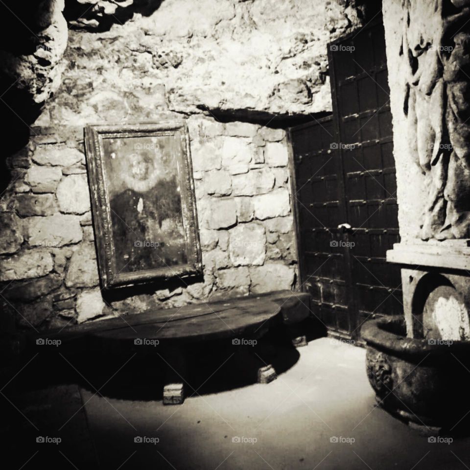 Inside the old castle.