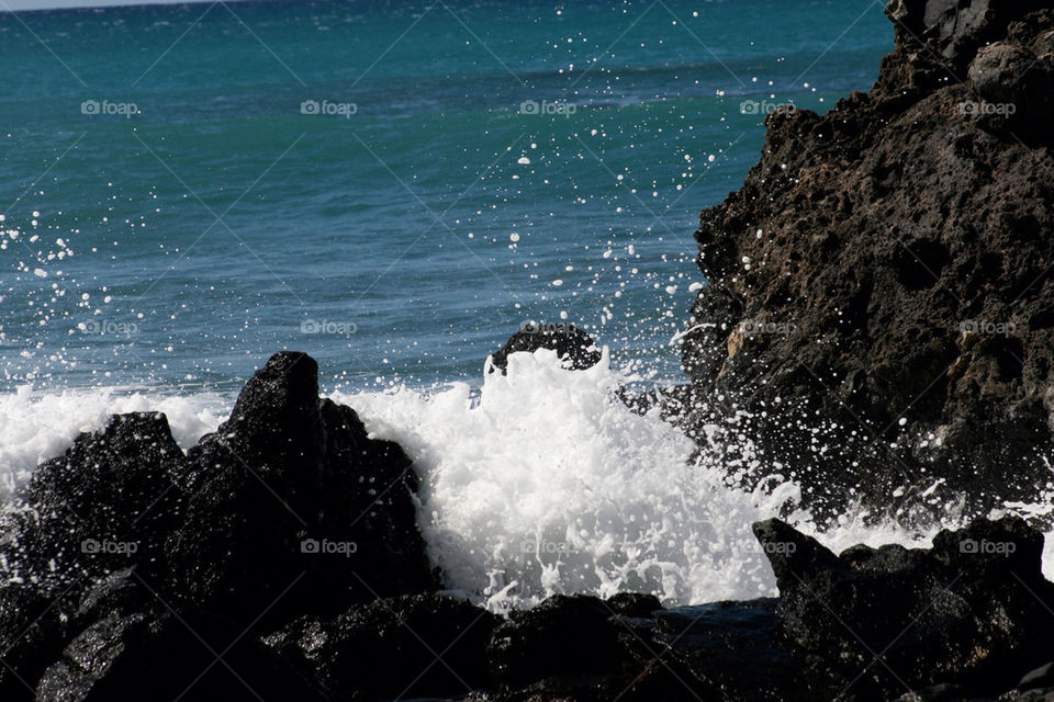 ocean water rocks surf by mmcook