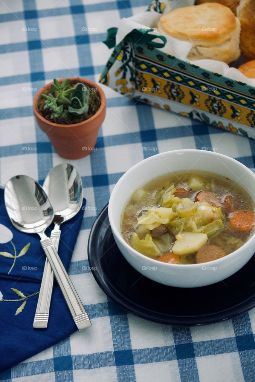 Polish Cabbage and Sausage Soup