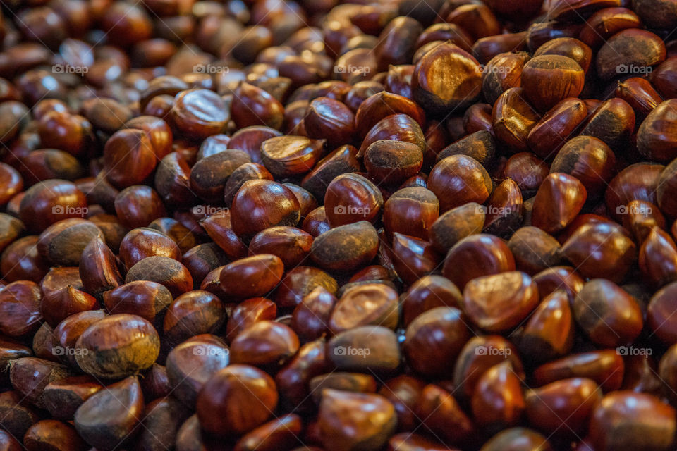 Close-up chestnuts