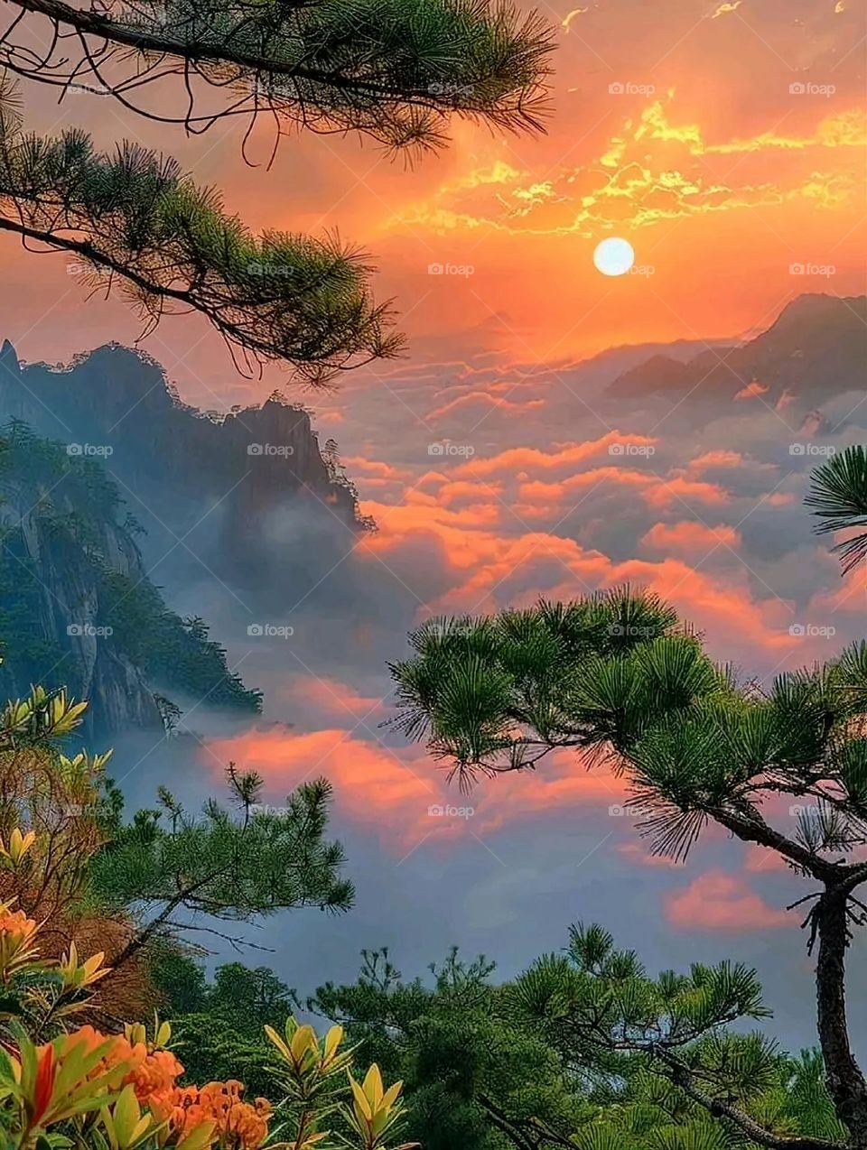 A very beautiful picture, and there is no better picture than it. There is no better picture of green herbs and colorful, red and white roses than it. Glory be to God, the natural and picturesque view, and there is no more