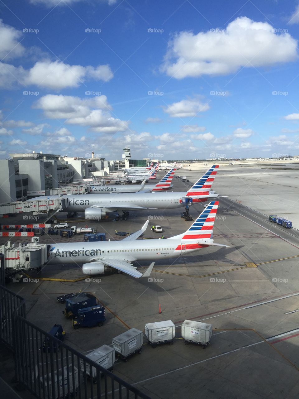 Miami Airport . American airline airport terminal, Miami, Florida 