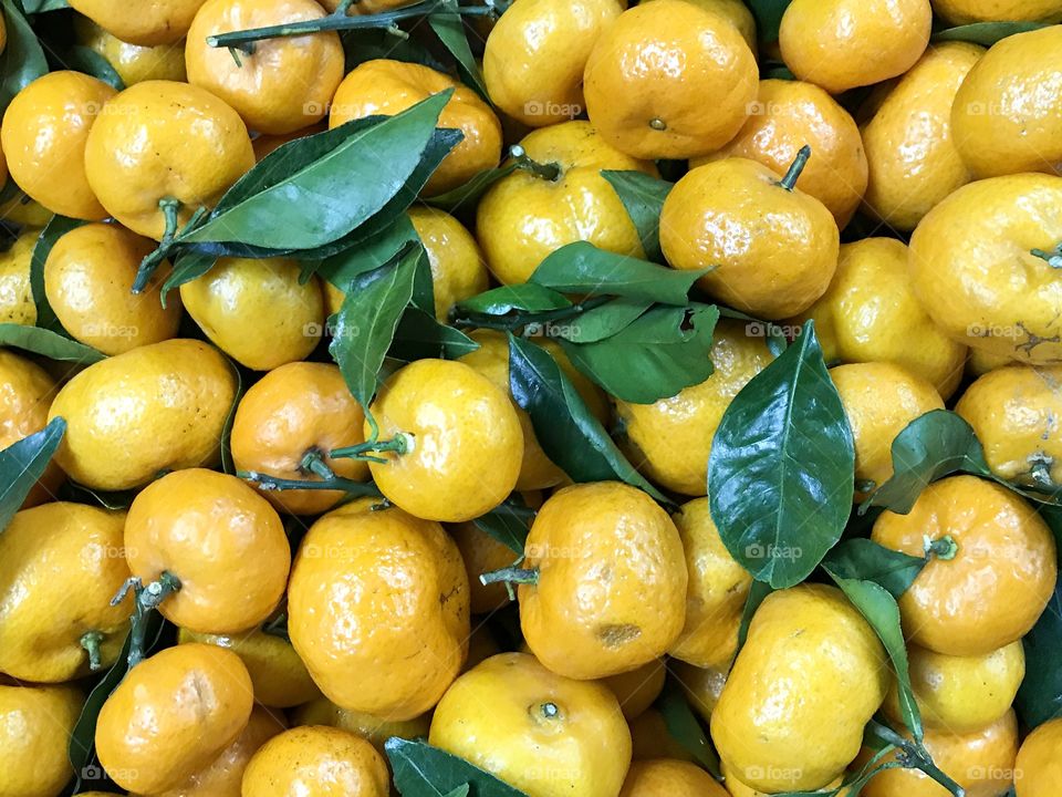 Tangerines background natural light.