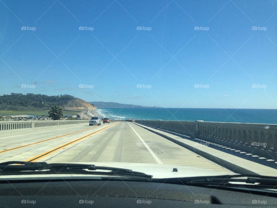 Driving down the coast