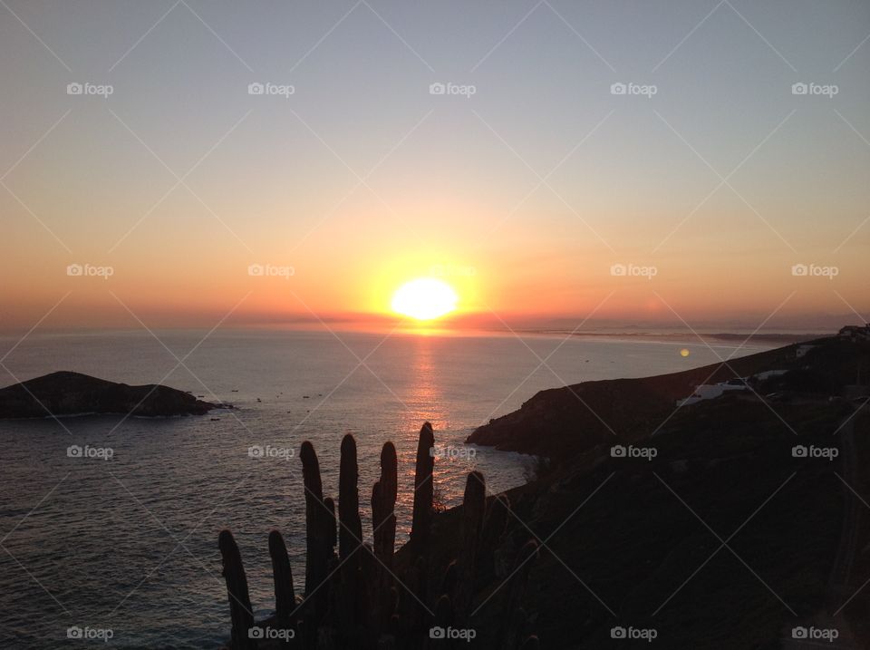 Sunset. Sunset on Arraial do Cabo, Rio de Janeiro, Brazil